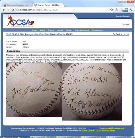 coach corner fake autographs